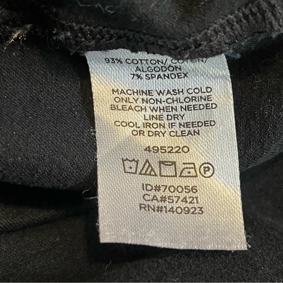 Loft Black Pull On Pants Womens Size 4 Straight Leg Stretch - Picture 5 of 8